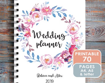 wedding planner printable printable wedding planner letter etsy