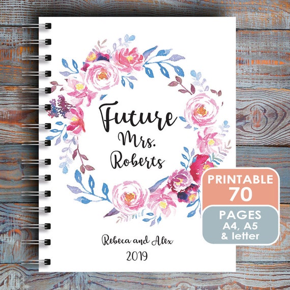 wedding planner printable printable wedding planner letter etsy