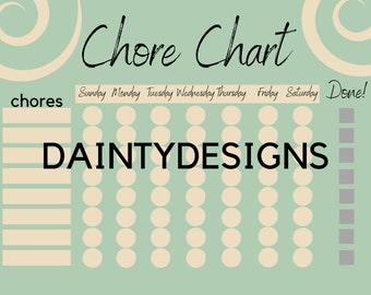 Chore Chart | Electronic Version Only | Children's Sticker Chart ...