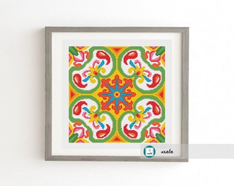 Tile cross stitch pattern,modern pattern, PDF, DIY ** instant download**free shipping