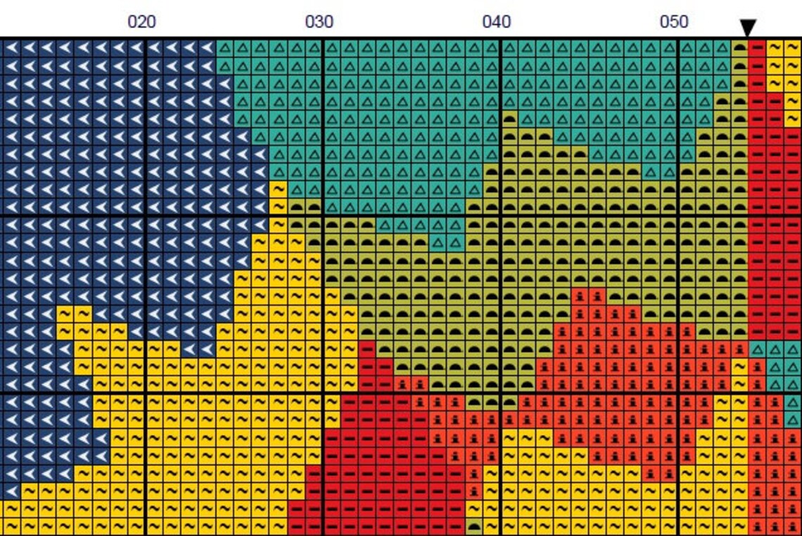Colors Cross Stitch Patternmodern Pattern PDF DIY Etsy