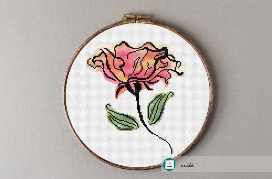 Cross Stitch Flower Pattern- Free Download - Wise Craft Handmade