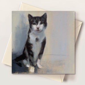 Silver Tabby Cat Greeting Card Cat Lover Gifts Tabby Cat Birthday Card Tabby Cat Thank You Card