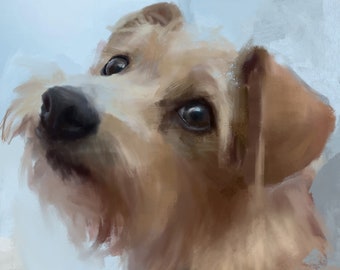 Terrier Dog Print Fine Art Giclee Print Dog Lover Gifts