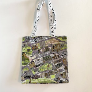 Bolsa de mano Edimburgo, Escocia, ideas para regalos de Escocia, bolsa de mano de lona escocesa