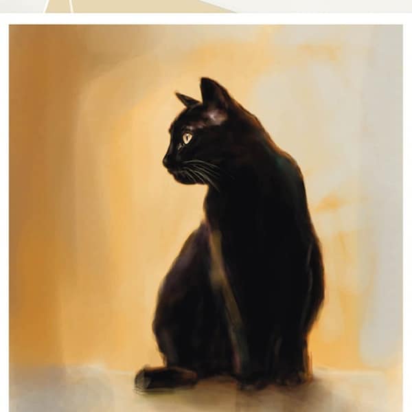 Black Cat Greeting Card Cat Lover Gifts Black Cat Birthday Card Thank You Card