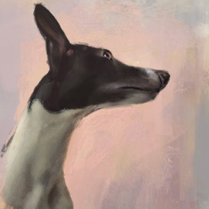Galgo Dog Print Fine Art Giclee Print Sighthound Dog Lover Gifts