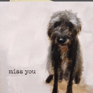 Carte Tu me manques Carte pour les amoureux des chiens Carte de l'amitié