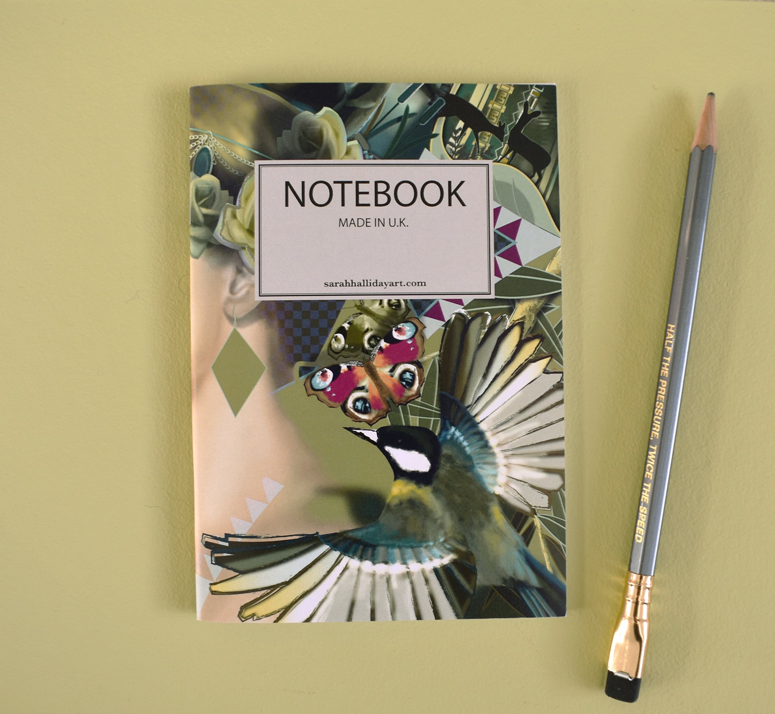 Art Deco Notebook A6 / Art Nouveau Notebook / Bird Notebook / Etsy