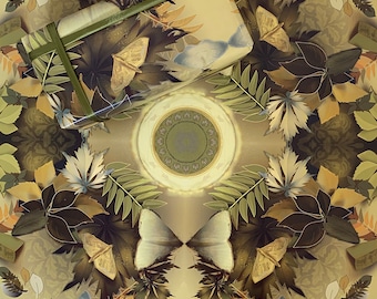Botanical Moth Wrapping Paper – Neutral Gold Luxury Gift Wrap for Gifts