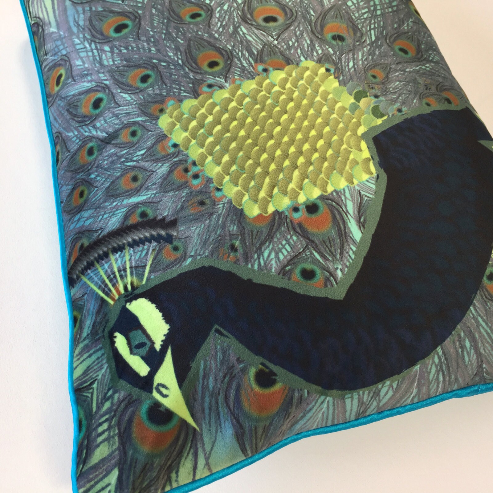 Peacock Feathers Velvet Pillow Cover / Peacock Velvet Cushion Etsy