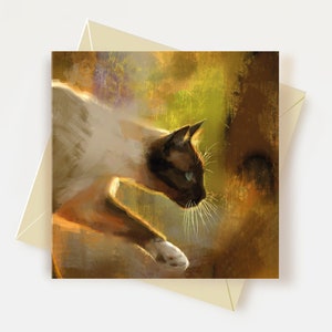 Siamese Cat Greeting Card Cat Lover Gifts Siamese Cat Birthday Card Thank You Card
