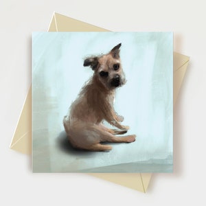 Carte de voeux Border Terrier Border Terrier Cadeau pour amoureux des chiens Carte d'anniversaire pour chien Carte de remerciement