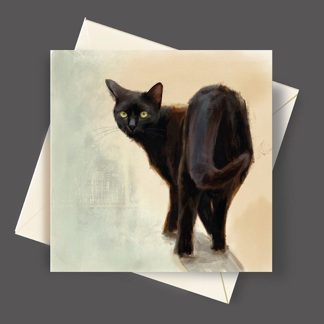 Ruhestandskarte Von The Black Cat - 12,7x17,8 Cm, 250 G/m² Karton, Mit Umschlag