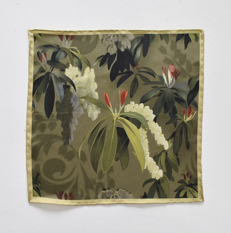 Floral Pocket Square Groom Handkerchief Wedding Handkerchief Set William Morris