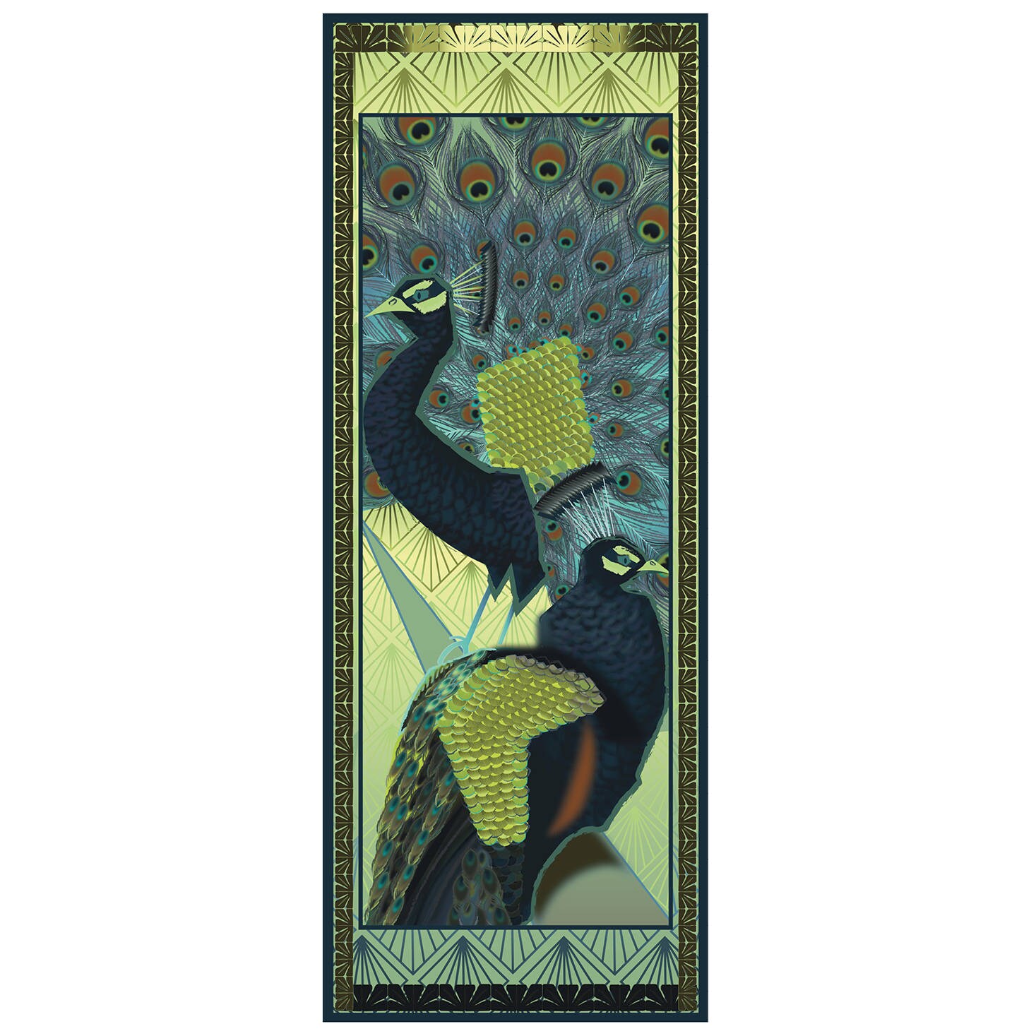 Art Deco Peacock Design Embroidery Art Deco Peacock Design Embroidery