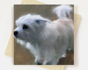 White Terrier Greeting Card Dog Lover Gifts Dog Birthday Card Thank You Card