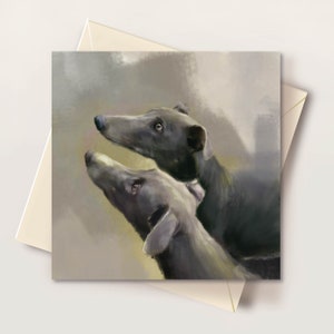 Cartão de felicitações para galgos Amantes de galgos Presentes para cães Cartão de aniversário para cães Cartão de agradecimento