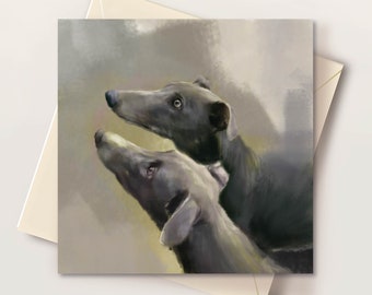 Greyhound Greeting Card Sighthound Lover Gifts Dog Birthday Card Thank You Card
