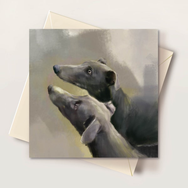 Greyhound Greeting Card Sighthound Lover Gifts Dog Birthday Card Thank You Card