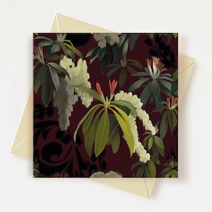 Blumen Geburtstagskarte Inspiriert von Künstler William Morris Muttertags- Jugendstil Karte Vintage Geburtstagskarte