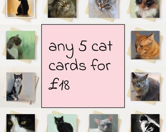 Cat Greeting Cards Cat Notelets Buy Any Five