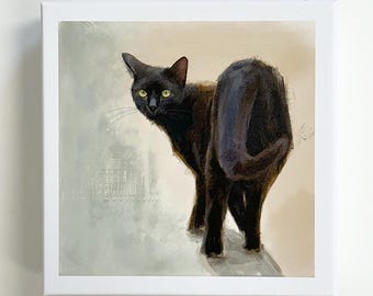 Black Cat Cards Gift Set — 7 Unique Realistic Cat Notelets for Cat Lovers