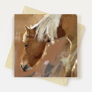 Palomino Horse Greeting Card Horse Lover Gifts Copper Horse Birthday Card Grey Horse Thank You Card