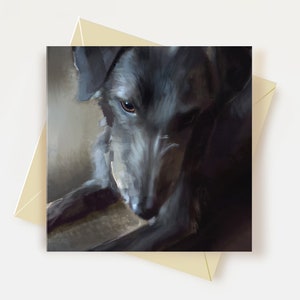 Bedlington Whippet Grußkarte Windhund Liebhaber Geschenke Hund Geburtstagskarte Danke