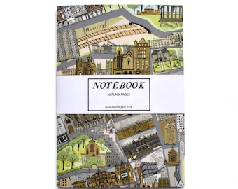Edinburgh Scotland A6 Journal Notebook Scottish Gifts Map Art