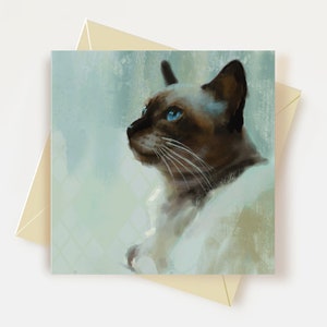 Carte de voeux chat ragdoll Cadeaux pour amoureux des chats Carte d'anniversaire chat Carte de remerciement chat