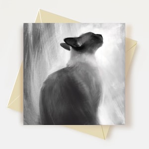 Carte de voeux Seal Point Ragdoll Cat Cadeaux pour amoureux des chats Belle carte d'anniversaire de chat Carte de remerciement pour chat