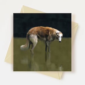 Barsoi Grußkarte Windhund Liebhaber Geschenke Hund Geburtstagskarte Danke Karte
