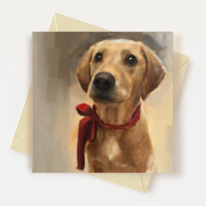 Gelber Labrador Grußkarte Labrador Retriever Hund Liebhaber Geschenk Hund Geburtstagskarte Danke zu kardieren