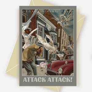 Carte Art déco oiseau Carte de voeux drôle pour amoureux des oiseaux