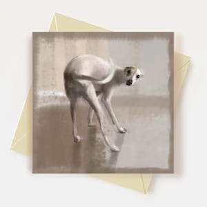 Cartão de felicitações para galgos italianos Presentes para amantes de galgos Cartão de aniversário para cães Cartão de agradecimento