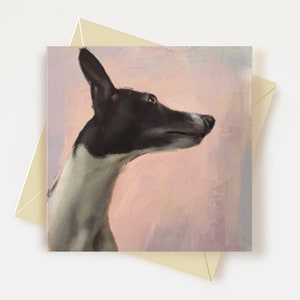 Carte de voeux galgo Cadeaux pour amoureux des lévriers Carte d'anniversaire pour chien Carte de remerciement