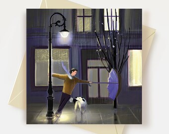 Whimsical Dog Card Dog Lover Gifts Dog Birthday Card Thank You Card