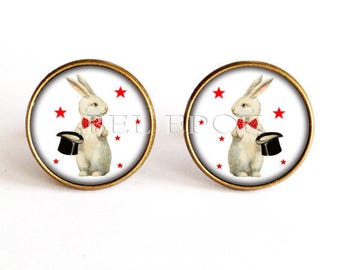Rabbit magician - jewelry men cufflinks