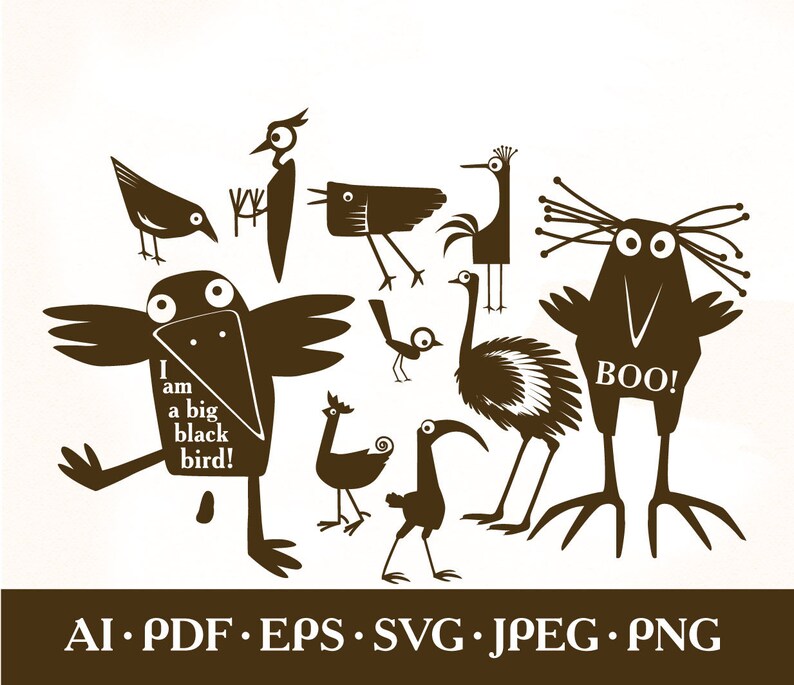 Download Cool Funny Birds Svg Creative Cricut Clipart Impudent Crow Svg Animal Stencil T Shirt Print Boffo Ostrich Hilarious Pelican Cock Woodpecker Stencils Templates Craft Supplies Tools Scottironworks Com