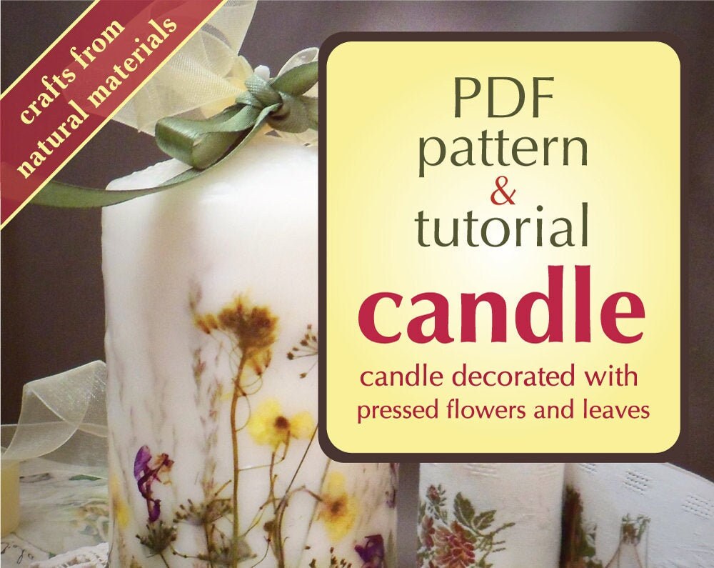 PDF Candle Tutorial How to make floristic Candle DIY Etsy