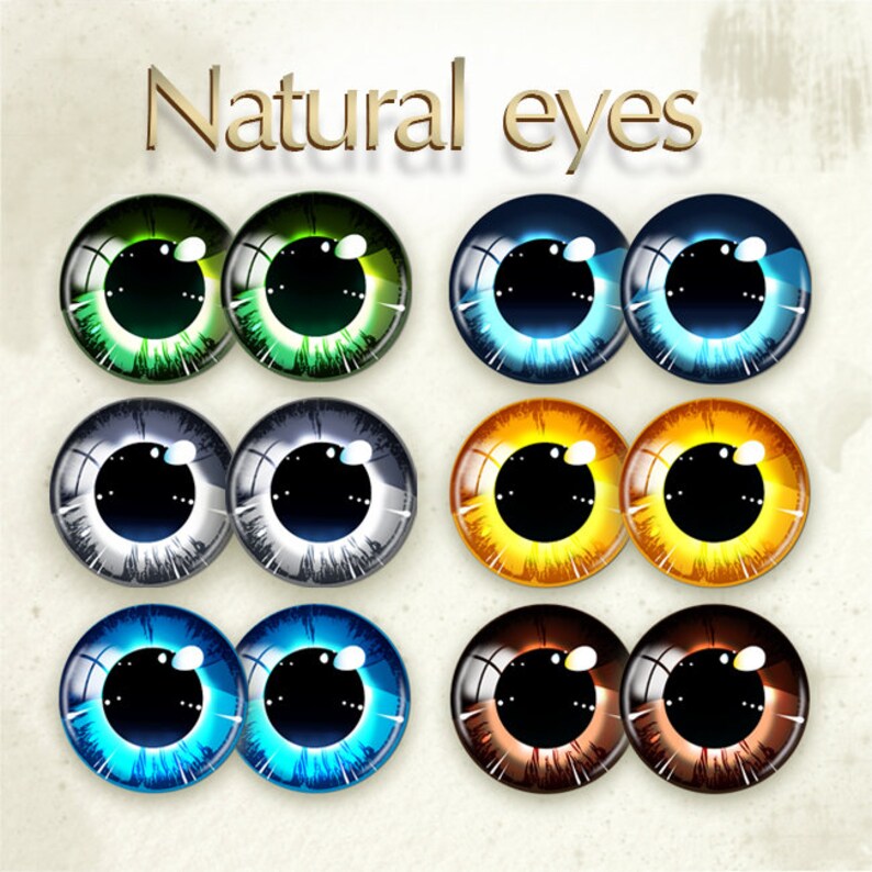 Natural Blue Printable Eyes Realistic Irides DIY Blythe Doll | Etsy