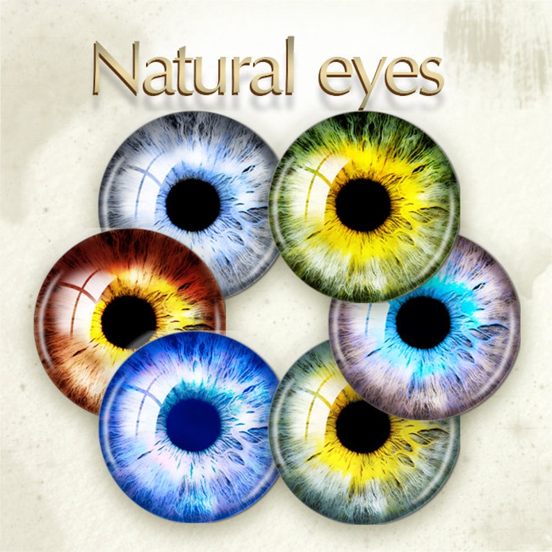 Digital Eyes Natural Printable Realistic Irises Download for | Etsy