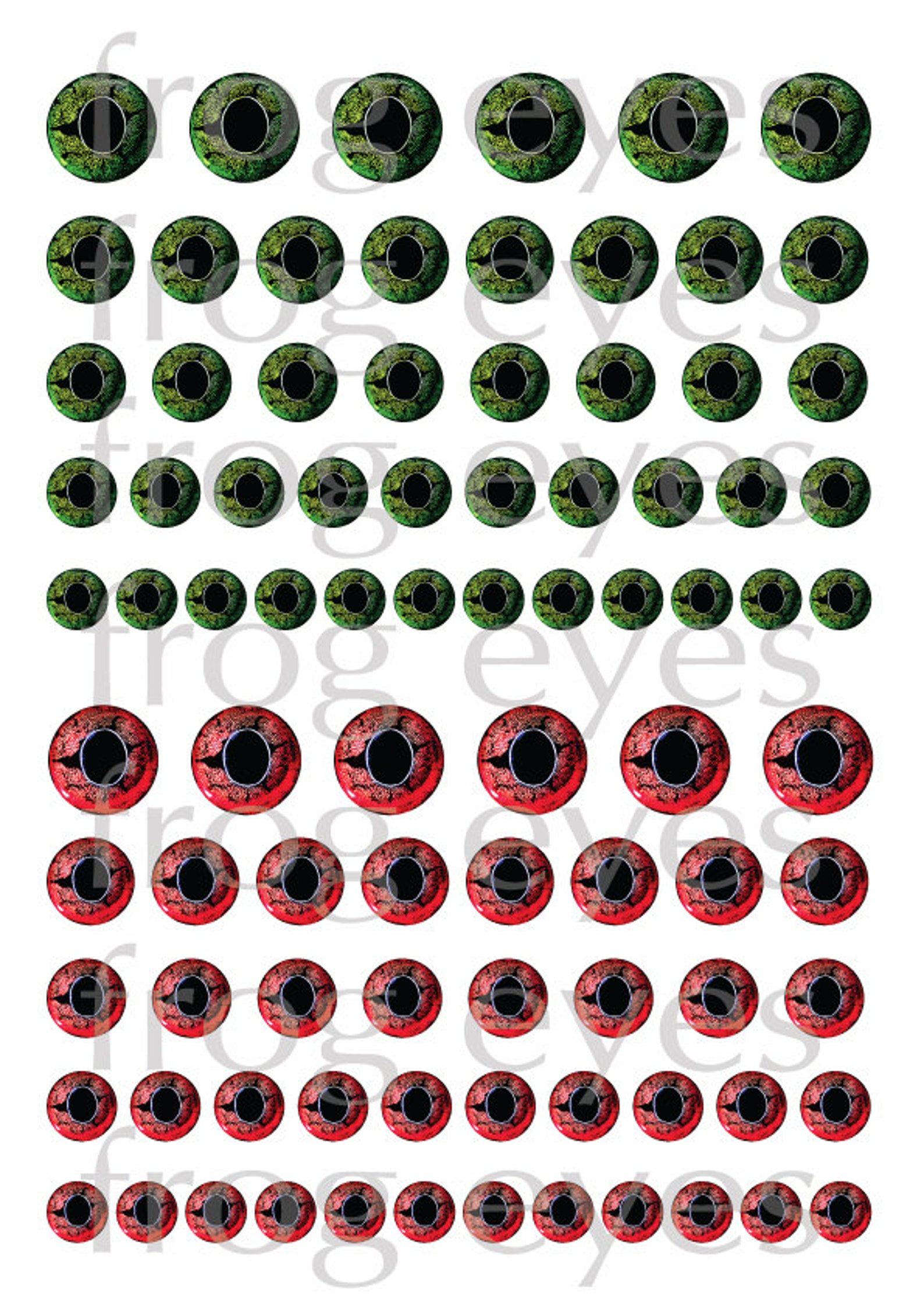 Frog Printable Eyes Realistic Lizard Irides Reptile Eyes | Etsy