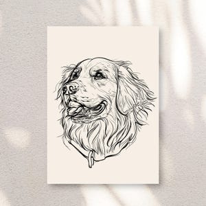Tier Portrait Illustration, Detail Illustration, Custom Line Tierportrait