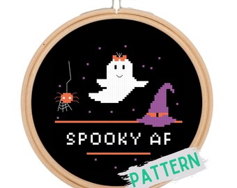 Ponto Cruz de Halloween Assustador AF