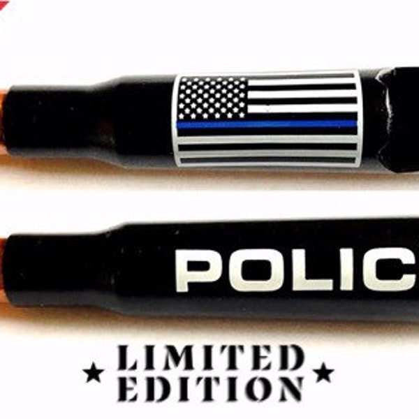 Police Bullet Bottle Opener, Thin Blue Line, 50 Caliber Bottle Opener