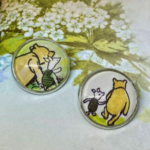Winnie the Pooh & Piglet Book Brooches Fatte a mano con vere illustrazioni di libri vintage - Classic Pooh Bear - Bookish Literary Gifts, Bookworm