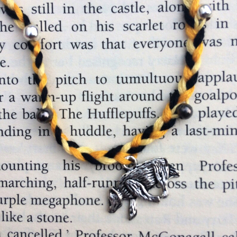 Harry Potter Inspired Hogwarts House Friendship Bracelet Cotton Braided House Colours Gryffindor Slytherin Ravenclaw Hufflepuff