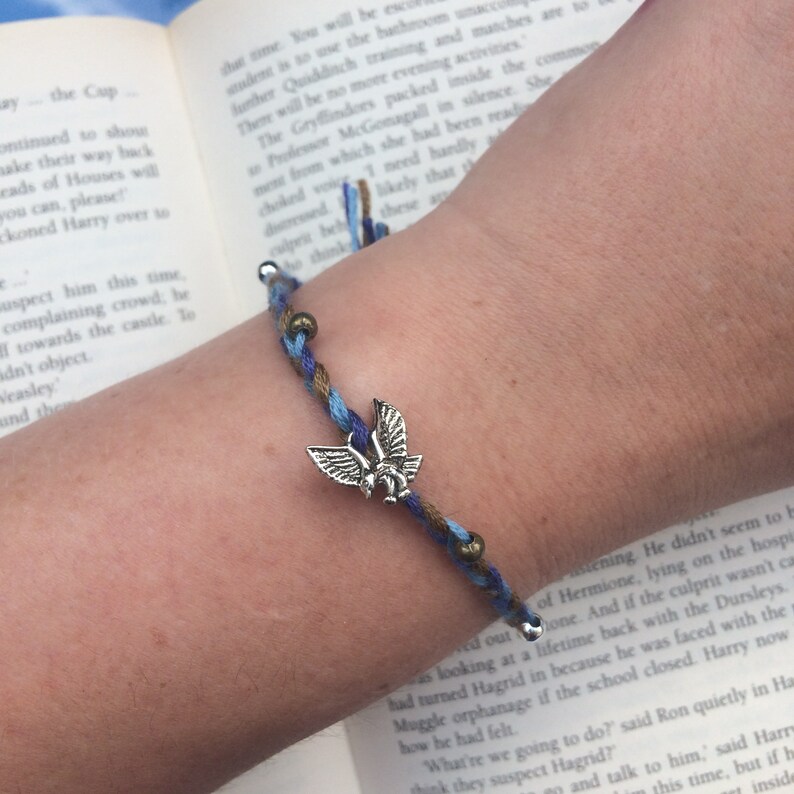 Harry Potter Inspired Hogwarts House Friendship Bracelet Cotton Braided House Colours Gryffindor Slytherin Ravenclaw Hufflepuff